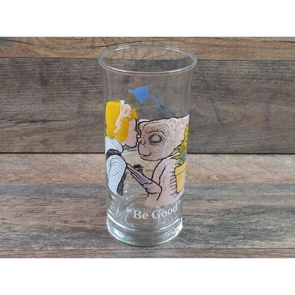 E.T. The Extra-Terrestrial * Be Good * Drinking Glass 1982 Pizza Hut Promo - Picture 1 of 6